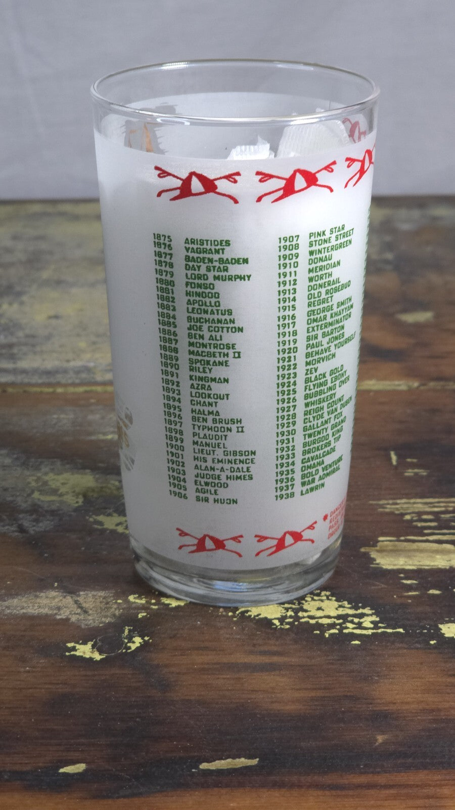 Vintage 1970 Kentucky Derby Official MINT Julep Glass - Churchill Downs M896