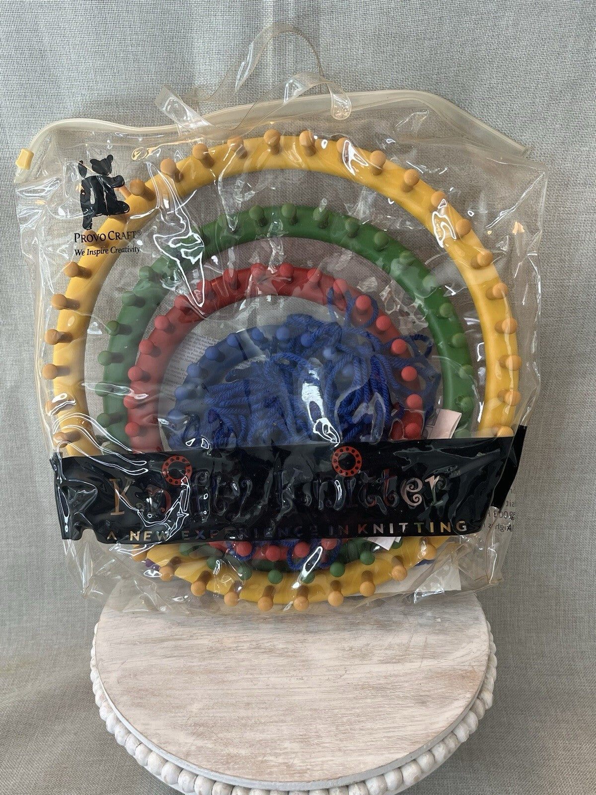 Provo Craft Knifty Knitter Knitting Looms Hooks 4 Pc Set Hat Caps 11” - 5”
