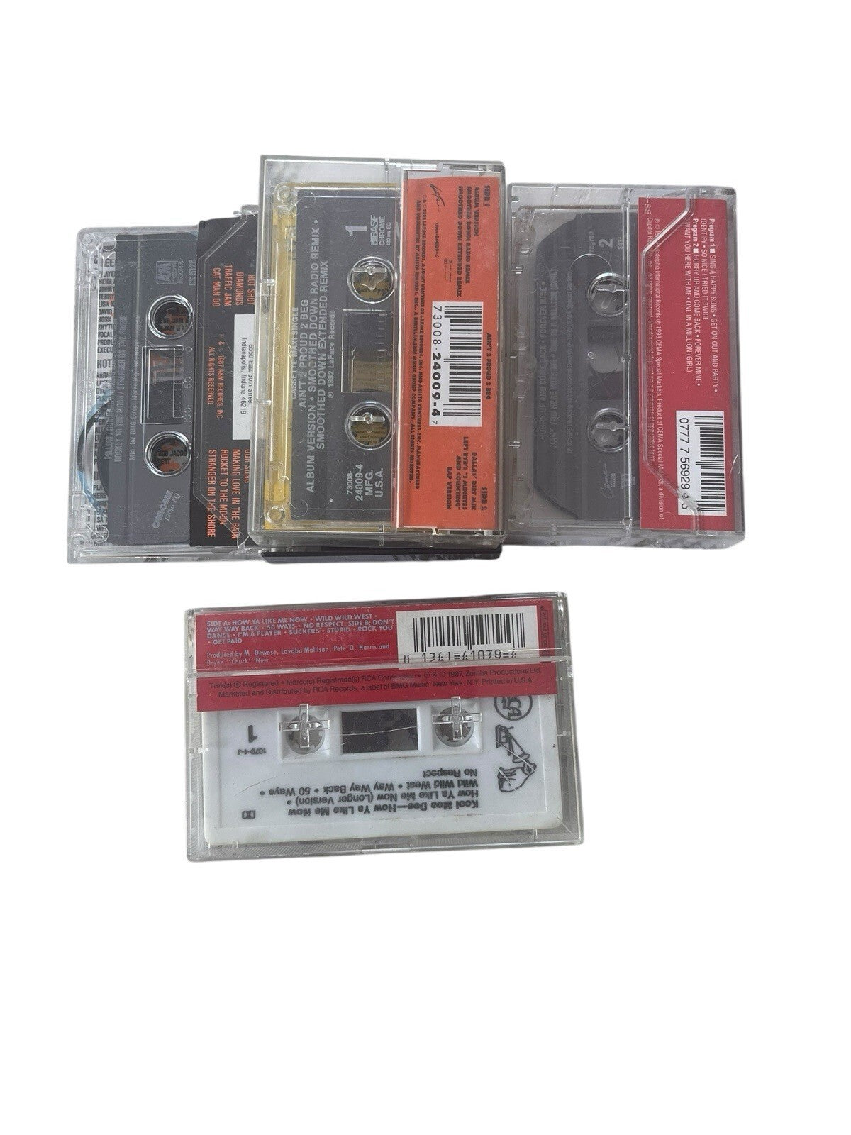 Cassette tape Lot four. Cool MOD, TLC, The O’Jays, Herb Alpert