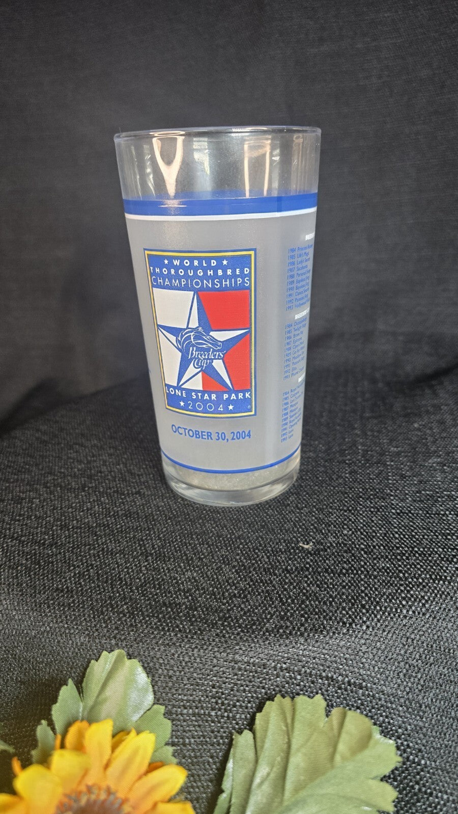 2004 Breeders Cup World Thoroughbred Championships 5.25" Souvenir Glass