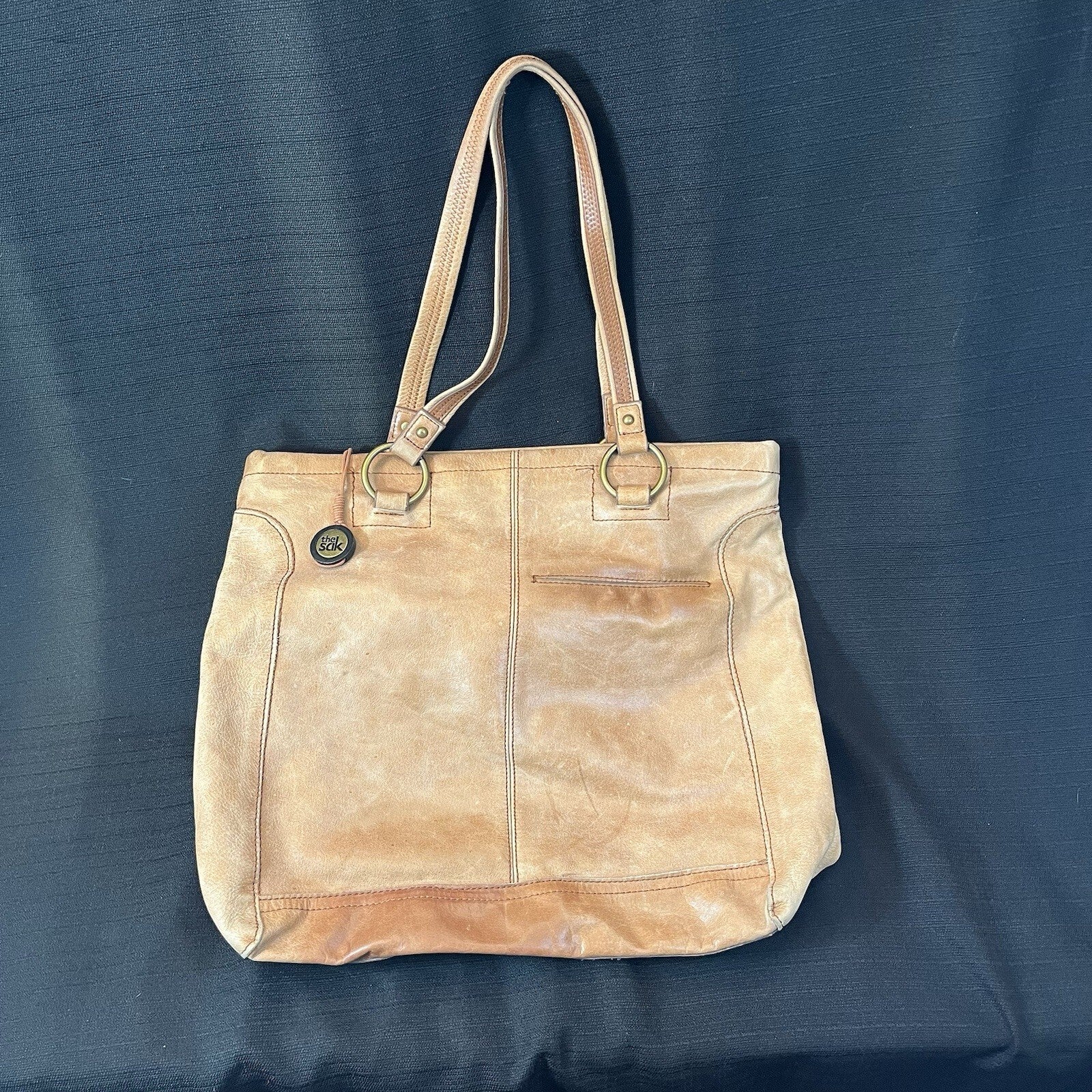 The Sak "Iris" Brown Leather Tote Pre-Owned Condition**not Perfect Condition**