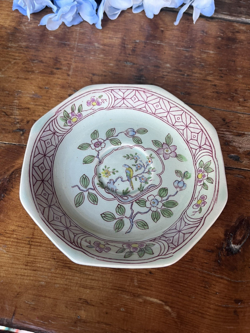 Adams Calyx Ware Cup & Saucer 'Singapore Bird' English Ironstone