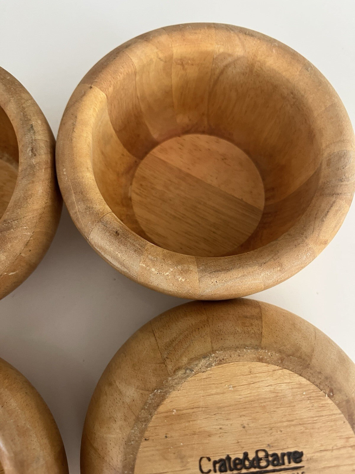 Crate And Barrel Wooden Salad Bowl Made In Thailand