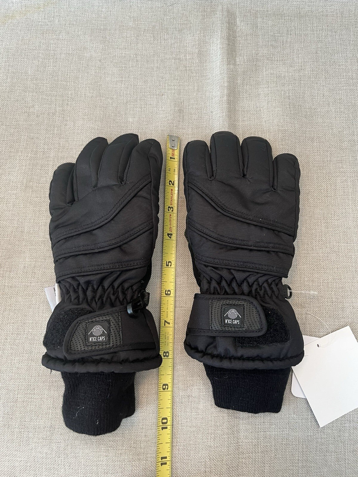 NWT N'ICE CAPS 3M Thinsulate Black Kids L/XL Snow Gloves