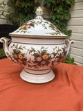 Vintage Soup Tureen Vintage. Floral Design. No Laddle****Made In Italy
