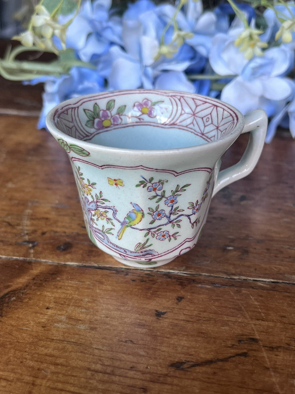 Adams Calyx Ware Cup & Saucer 'Singapore Bird' English Ironstone