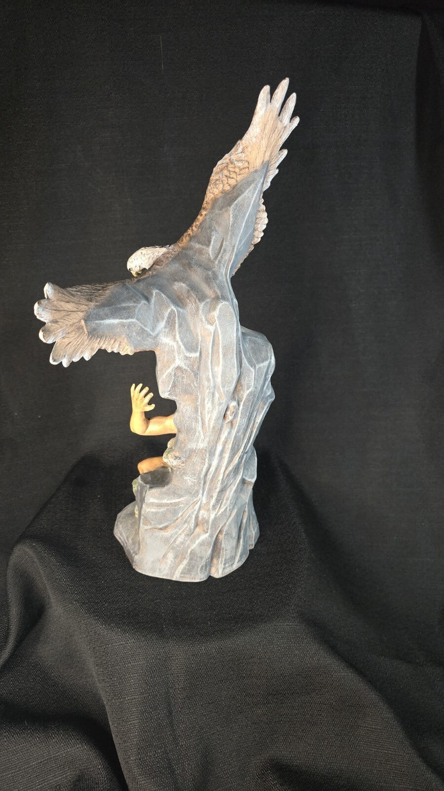 1987 Native American Indian Brave/Eagle Provincial Mold Chalkware