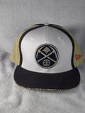 Denver Nuggets Team Logo White And Leopard Print Trucker Snapback