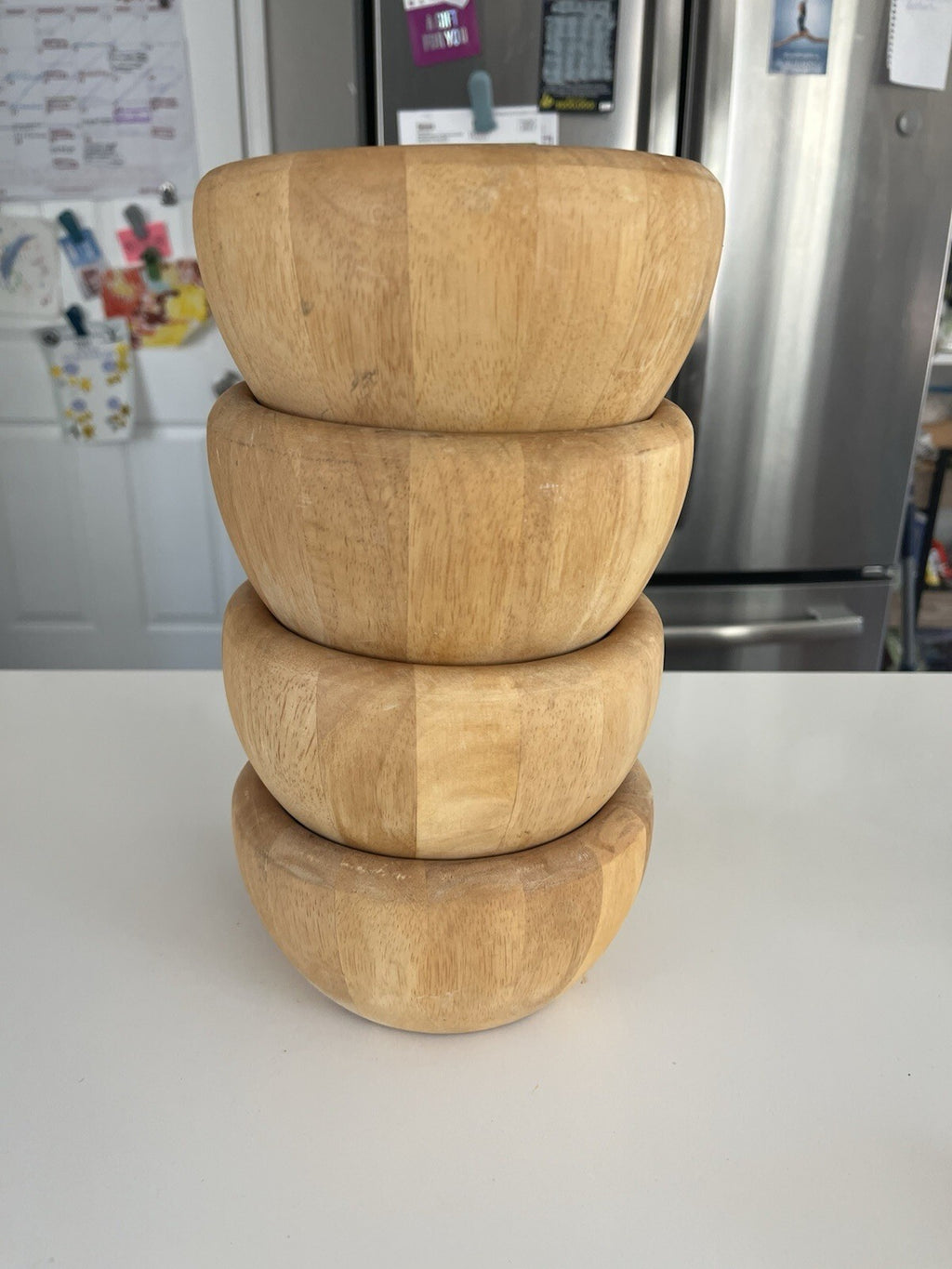 Crate And Barrel Wooden Salad Bowl Made In Thailand