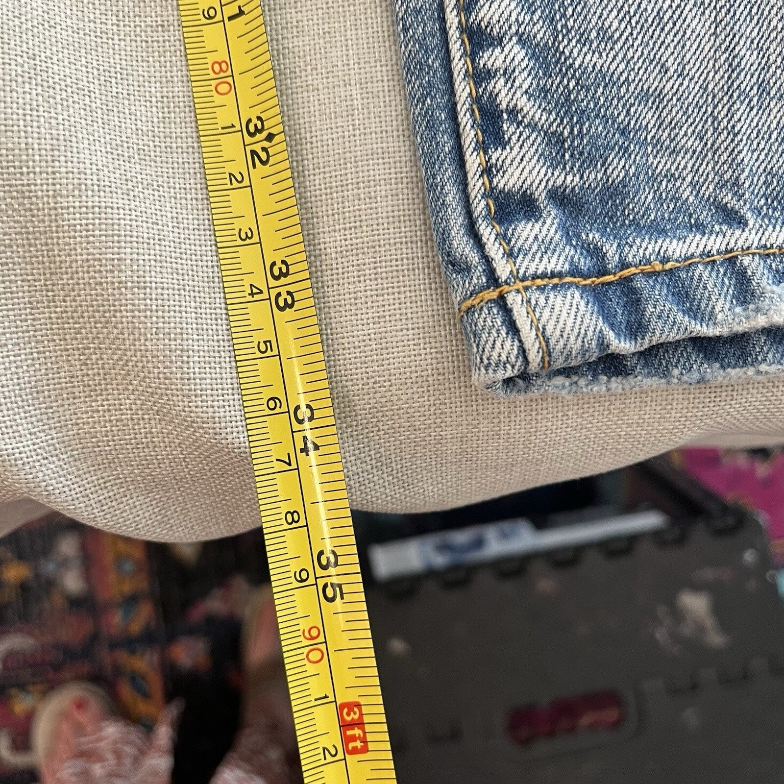 Mens Decibel Jeans 40/34 . Fashionably ripped in extra pockets