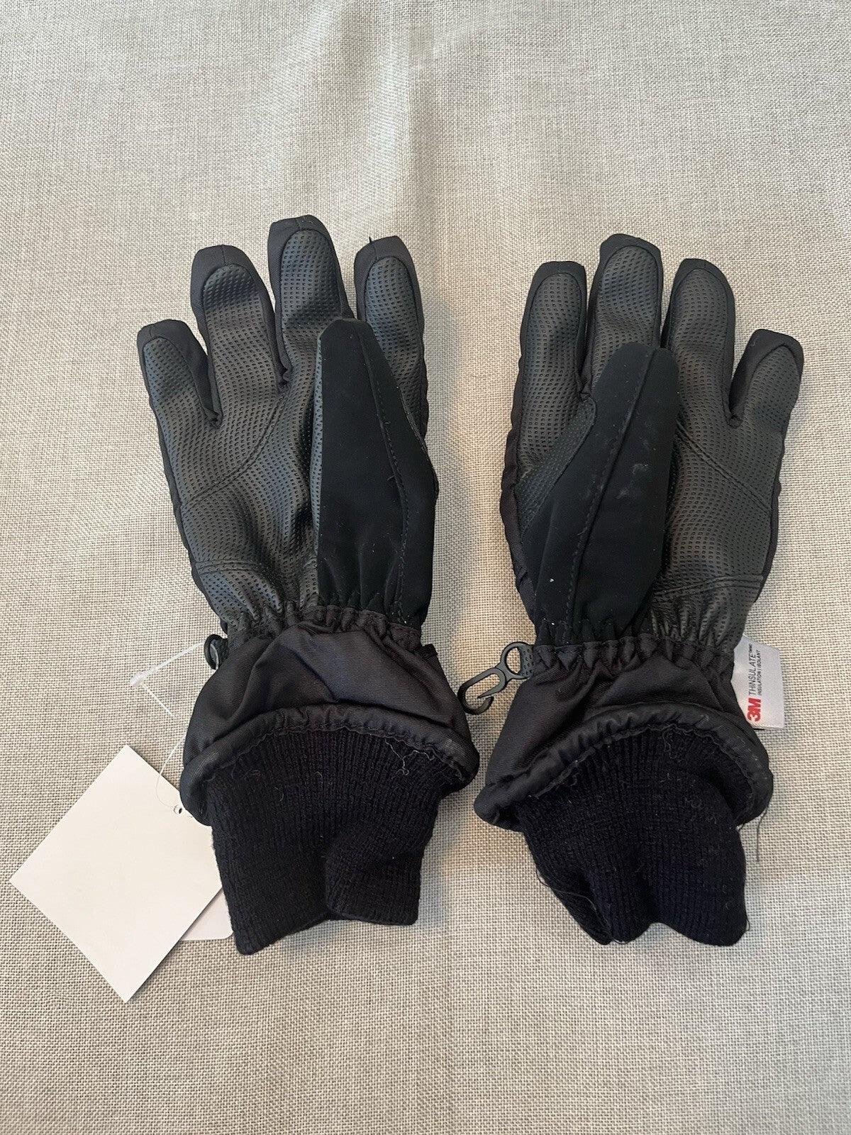 NWT N'ICE CAPS 3M Thinsulate Black Kids L/XL Snow Gloves