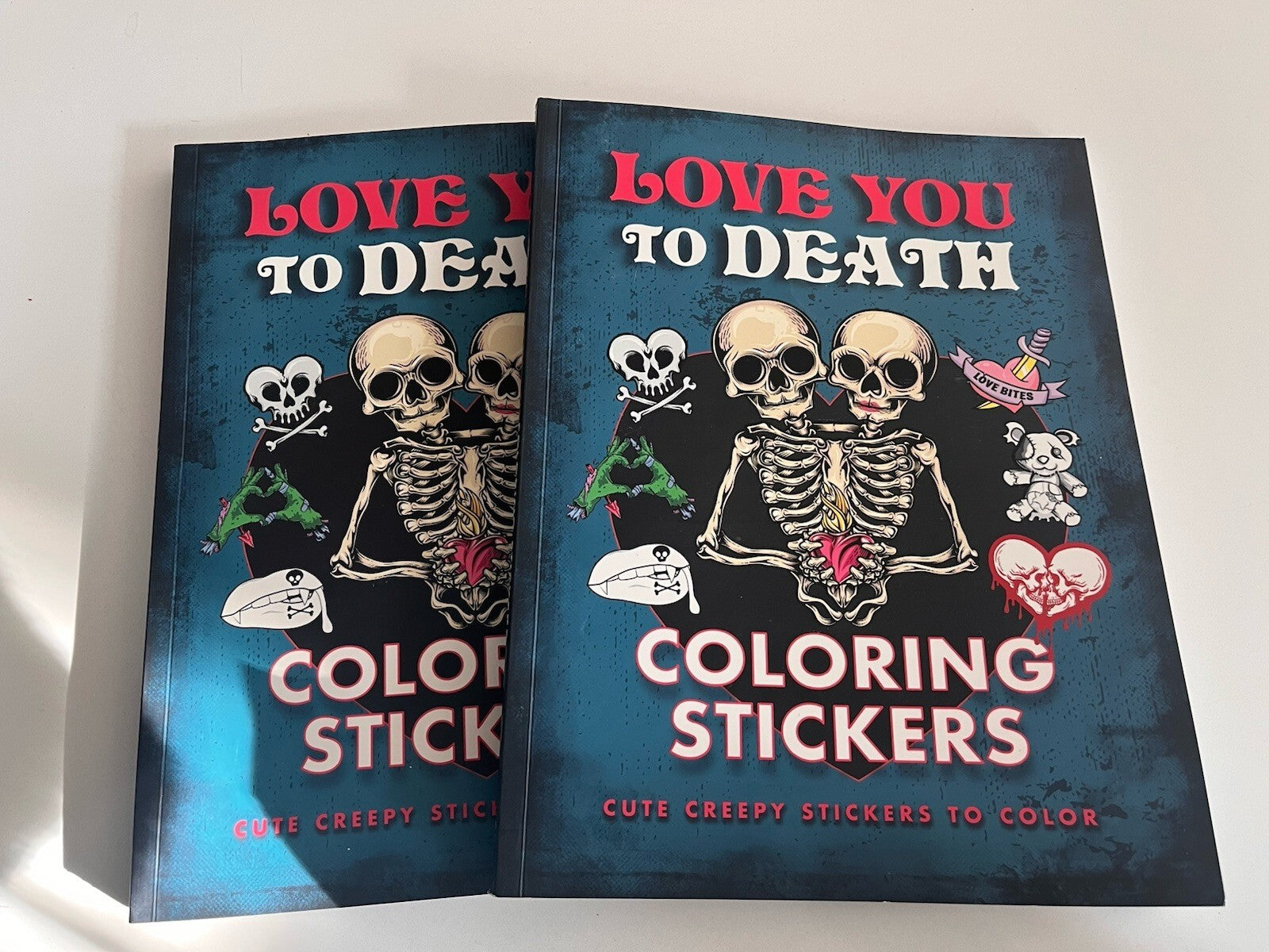 Love You to Death Coloring Stickers 2 Books. ***one Sticker Missing