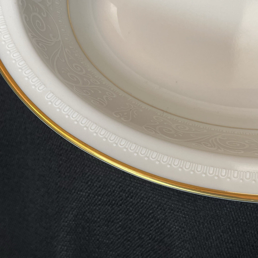 Noritake Tulane Oval Vegetable Serving Bowl China Ivory #7562