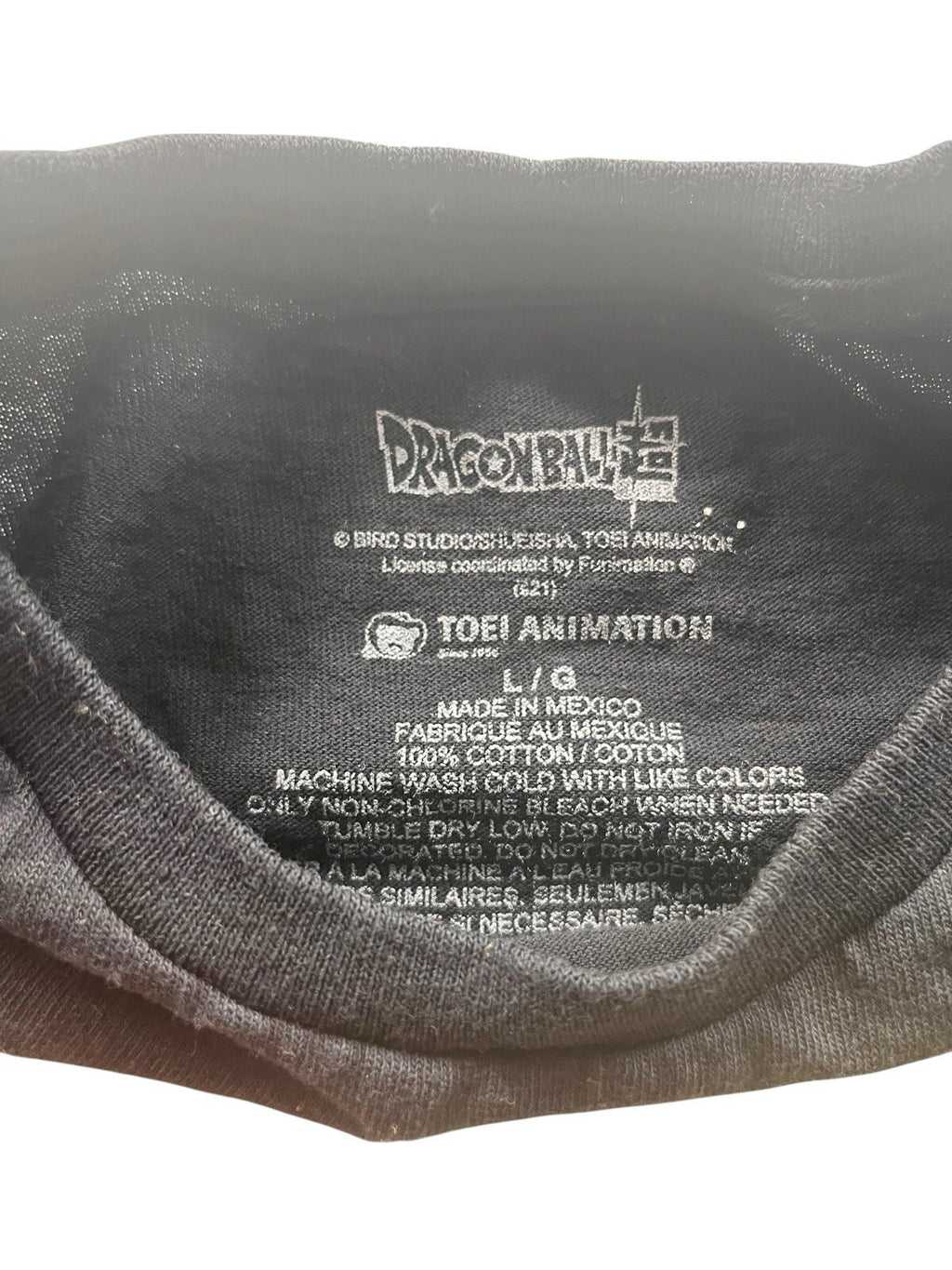 Dragon Ball Z Black T Shirt Slim Fit Mens Size LARGE  GUC