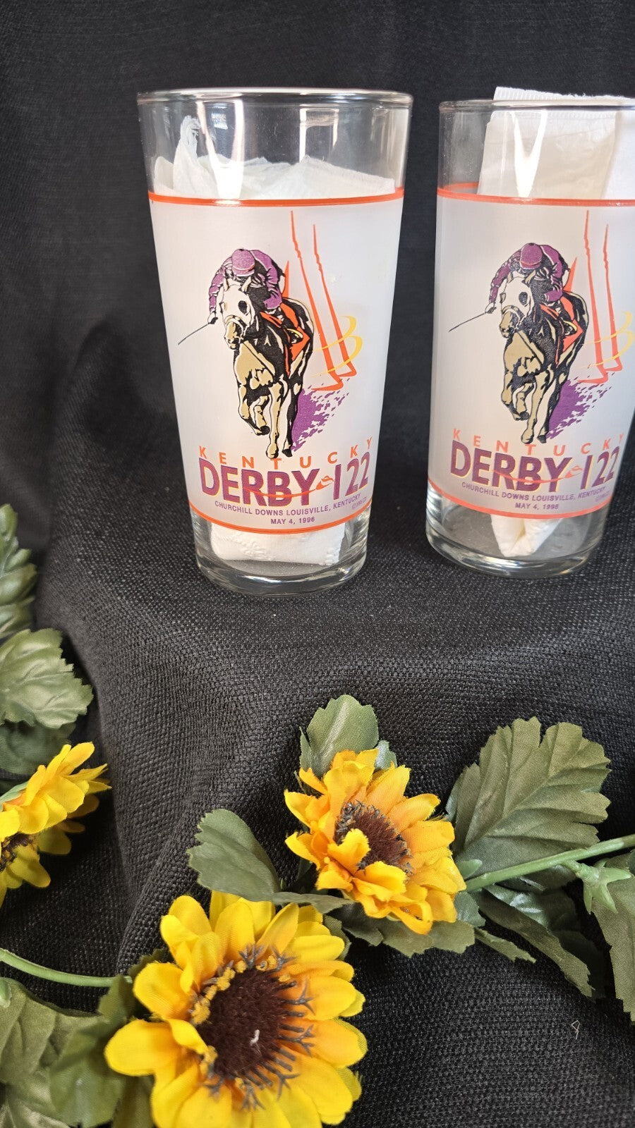 1996 Kentucky Derby Souvenir Churchill Downs Mint Julep Glass 122nd Running