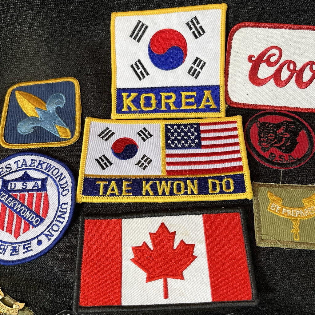 Assorted Patch Collection . Iron On And Sew On