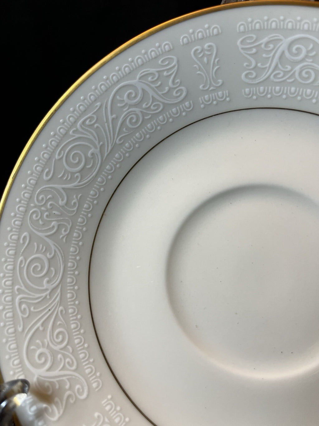 Noritake Bone China Japan 7562 Tulane Saucer Ivory And Gold Replacement