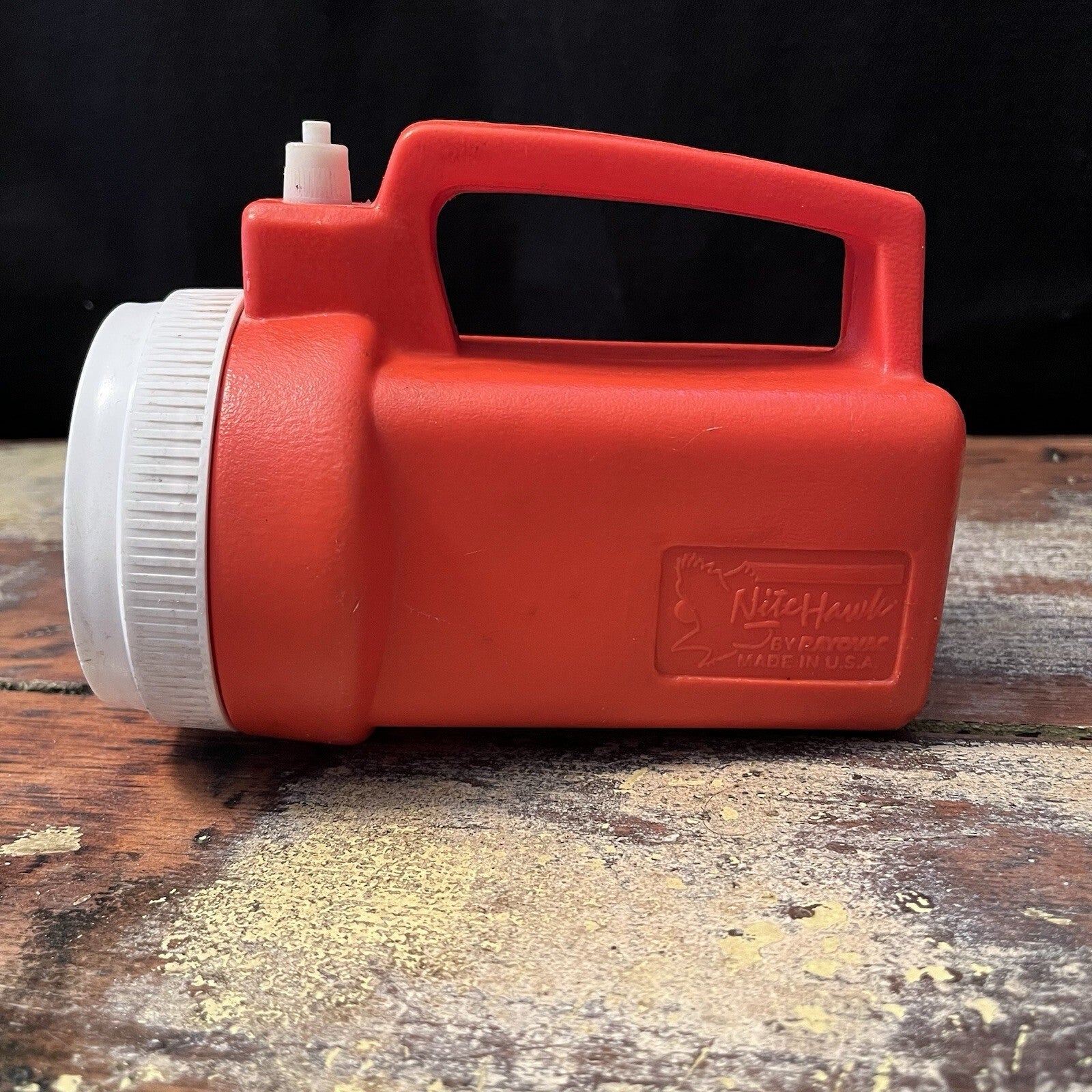 vintage Rayovac Nite Hawk flashlight, made in the USA