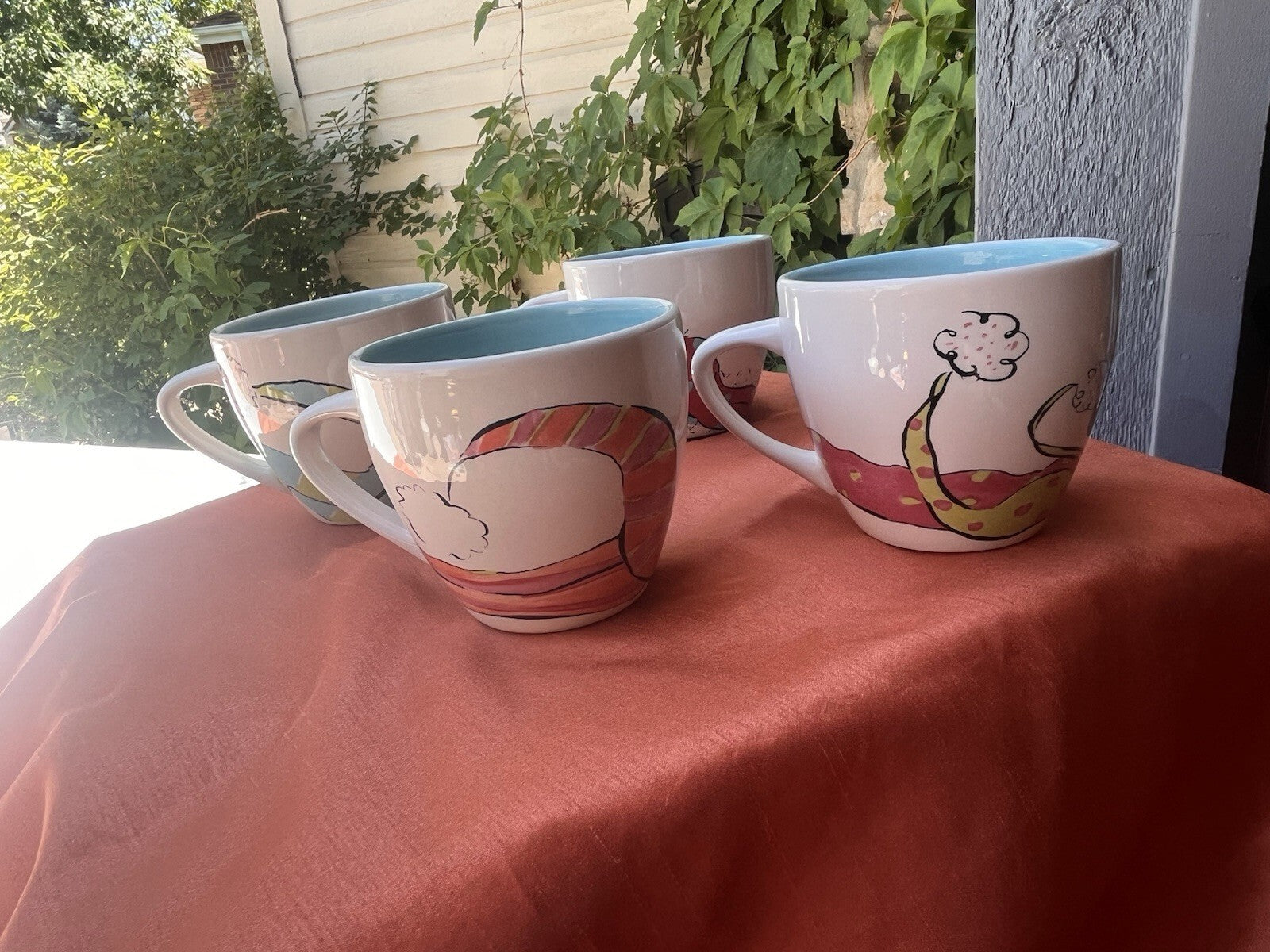 Set Of 4 Snowman Mugs By Rosanna
