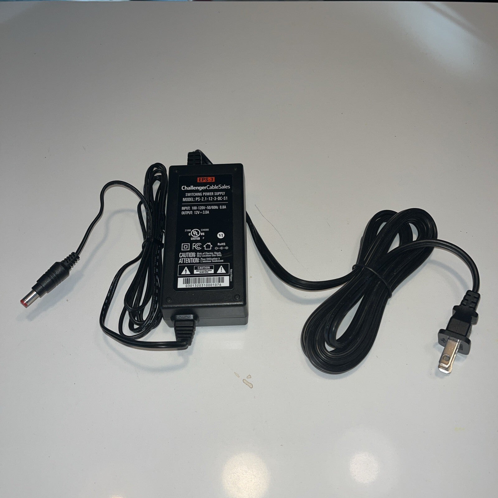 Comcast Switching Power Supply PS-2.1-12-3-DC-S1 EPS-3 12V 3.0A 3.5m Male Tested