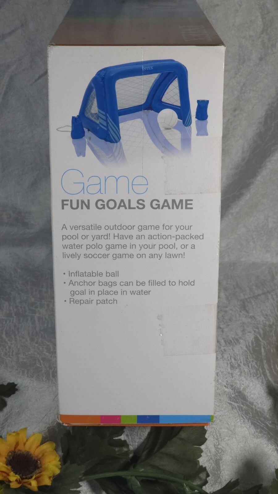 2 Float Goals Water Polo Game, 55" X 35" X 32" Use In Pool Or On Land Goal Net