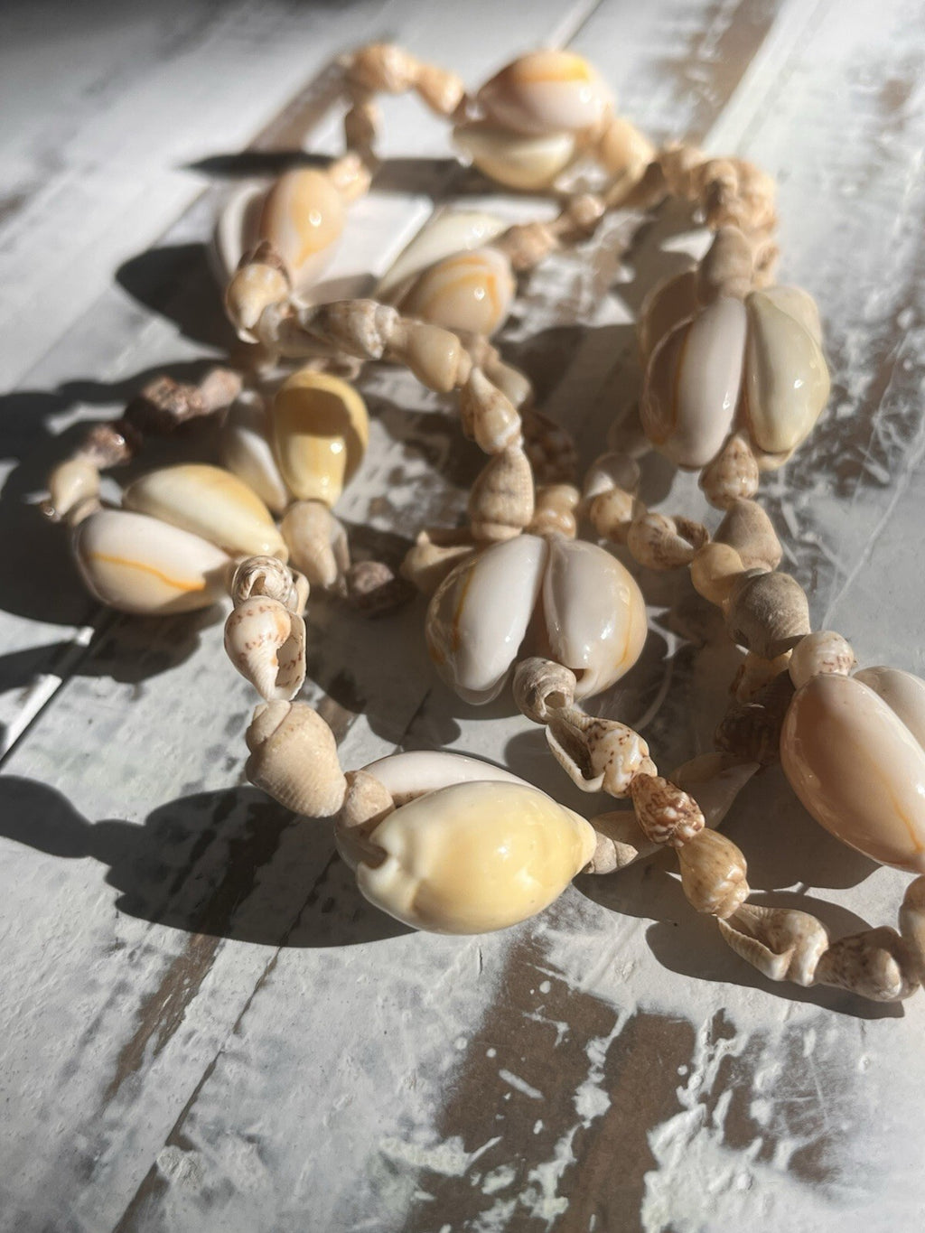 Vintage Sea Shell Necklace Summertime Beach Wear Jewelry. 2 necklaces Cowrie