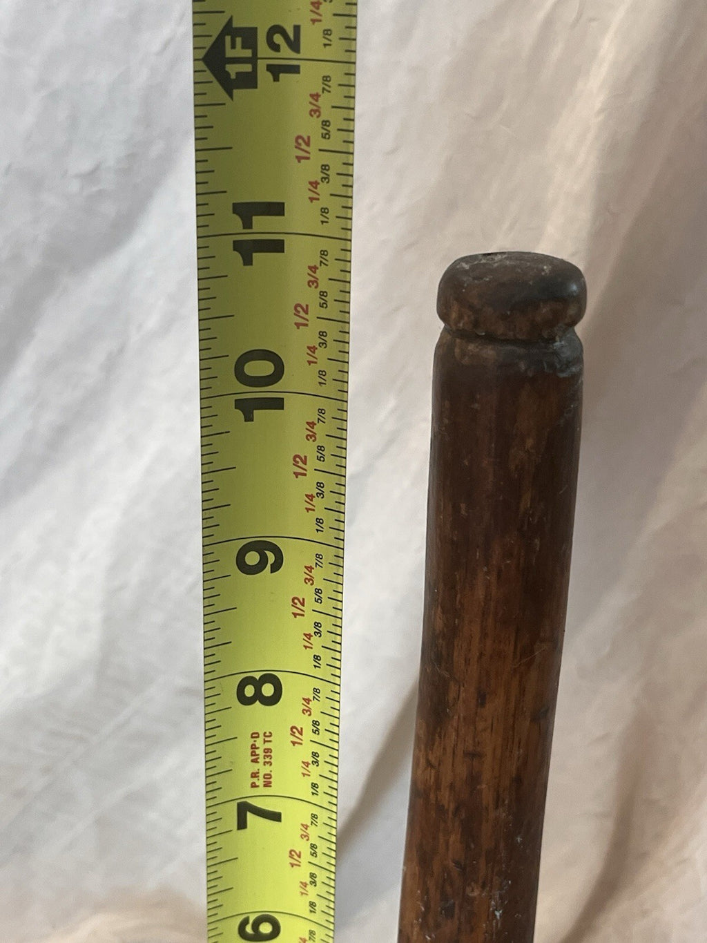 VINTAGE WOODEN FOOD/POTATO MASHER 11" LONG