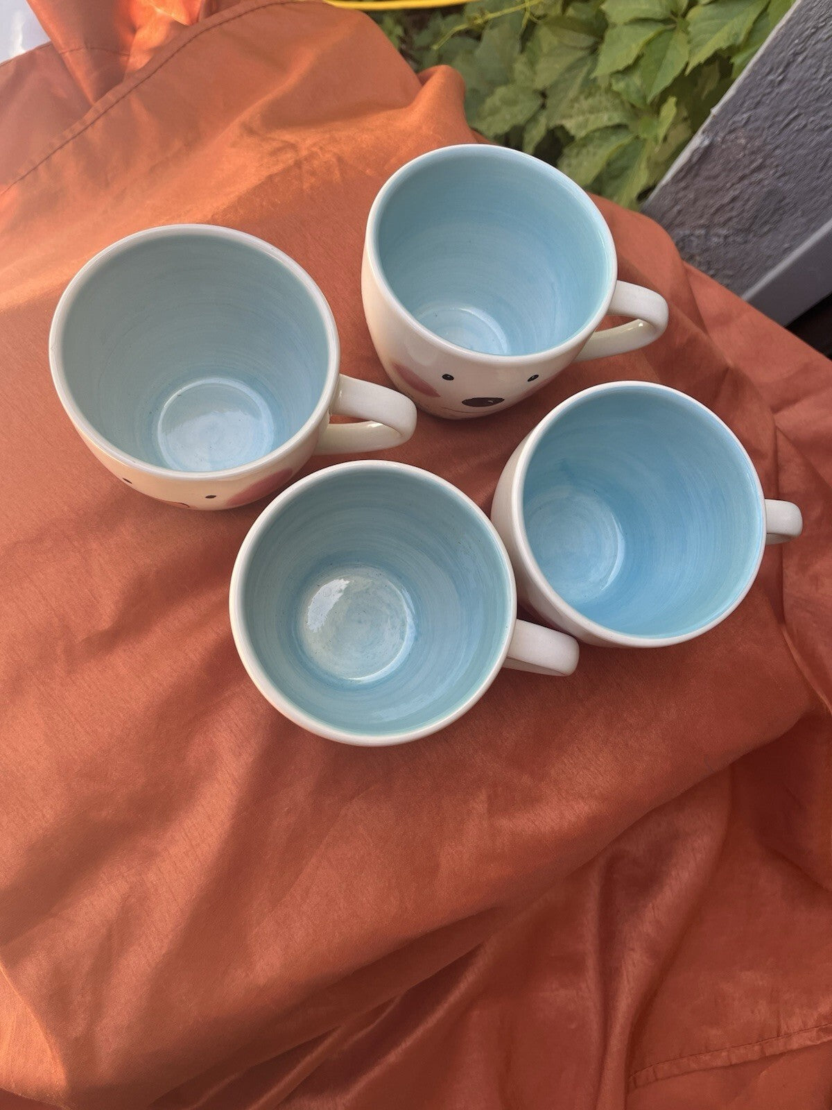 Set Of 4 Snowman Mugs By Rosanna