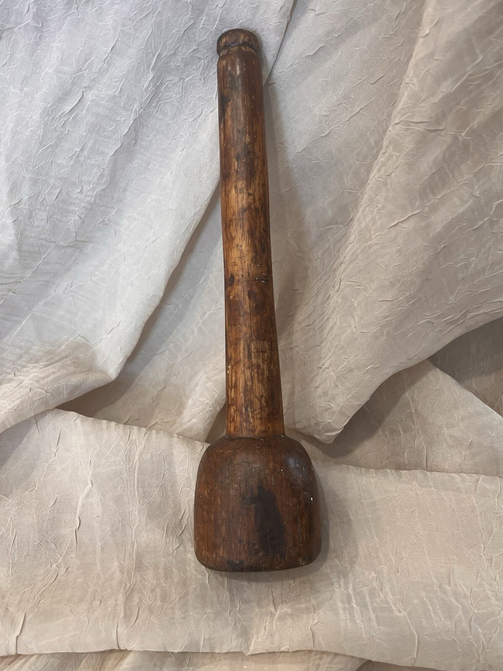 VINTAGE WOODEN FOOD/POTATO MASHER 11" LONG
