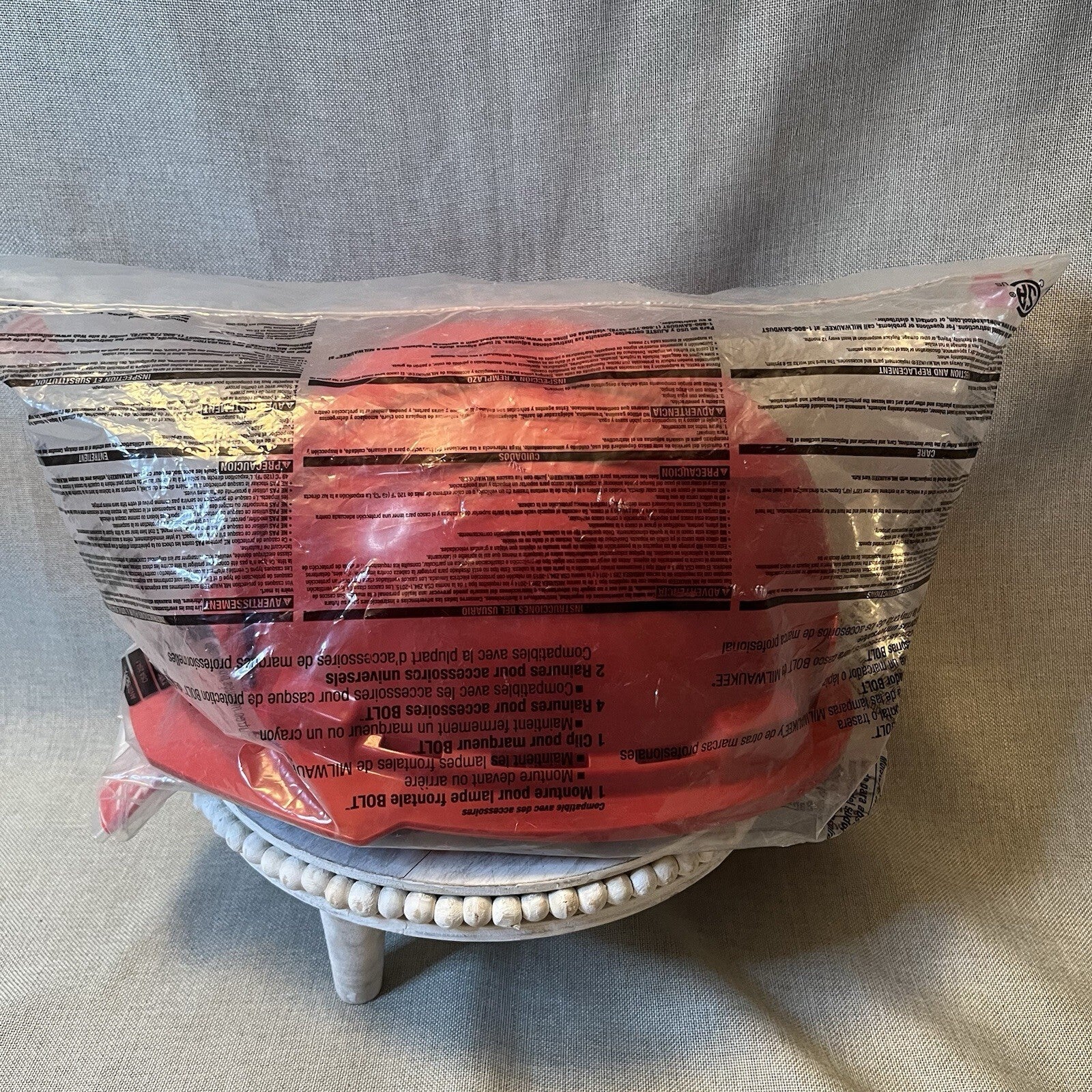 Milwaukee red heart hat 4pt Front Brim