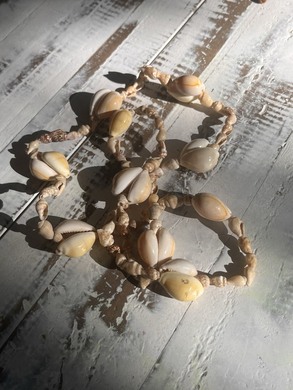 Vintage Sea Shell Necklace Summertime Beach Wear Jewelry. 2 necklaces Cowrie