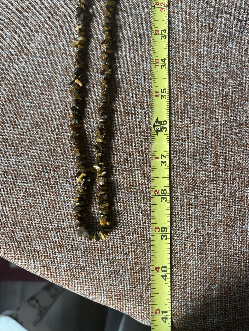 tigers eye chip beaded necklace