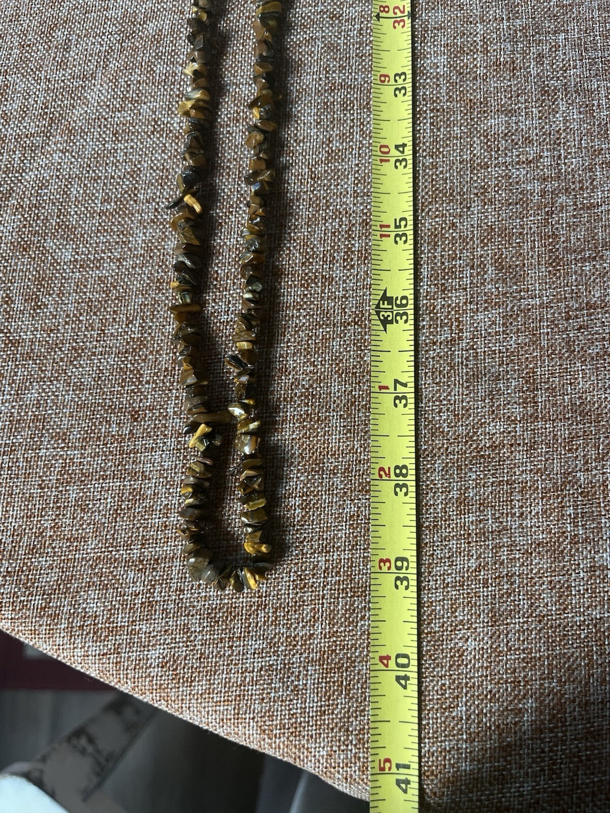 tigers eye chip beaded necklace