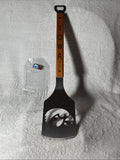 Grilling spatula with the University of Iowa's Hawkeyes log
