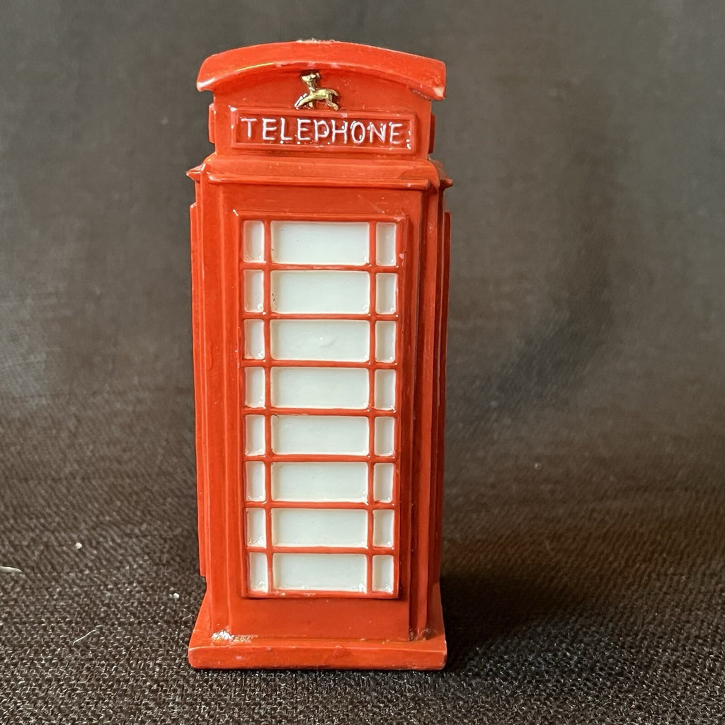 O'well Christmas Village Red Telephone Booth Phone Holiday Time Collection Acc