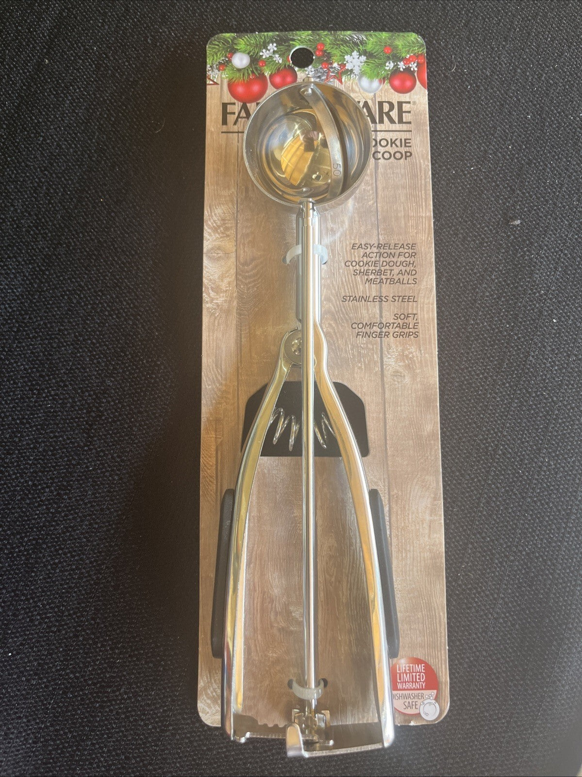 Farberware Baking Cookie Scoop Sherbet Meatballs Stainless Steel Easy Release