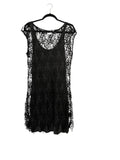 HD in Paris Anthropologie Black Sleeveless Lace Shift Mini Dress Size 12
