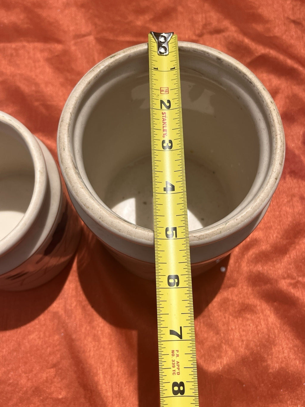 Hartstone USA 1983 Canister Set No Lids Cheyenne Print 2 Canisters
