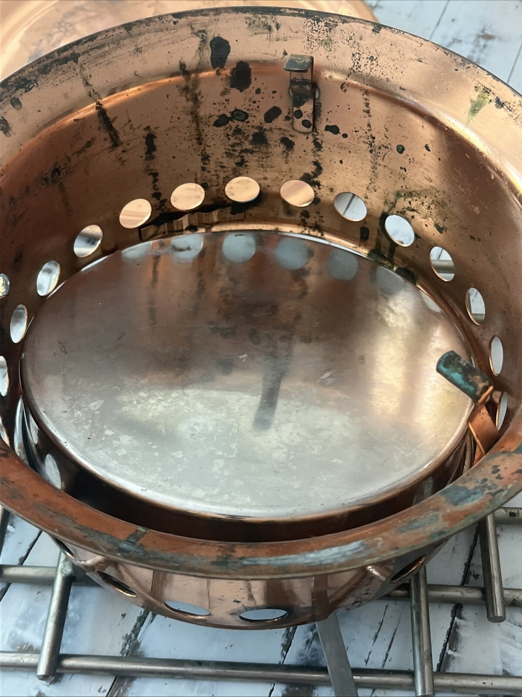 Spring Switzerland Copper Flambe. Missing Few Parts. Smll Dent