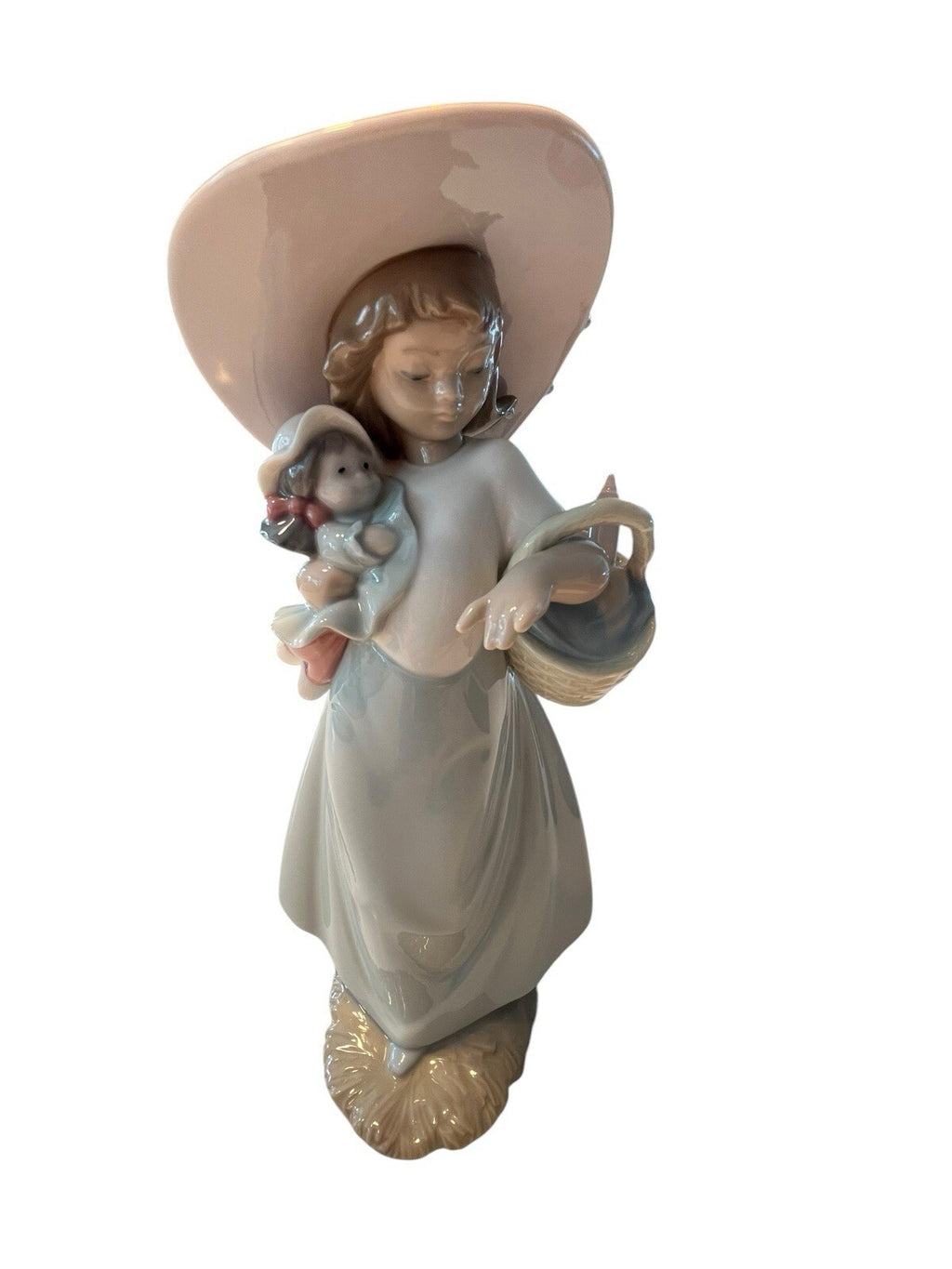 Rare HtF Lladro Nao #1362G "It's a Picnic!" Glossy Figurine Girl. No Box