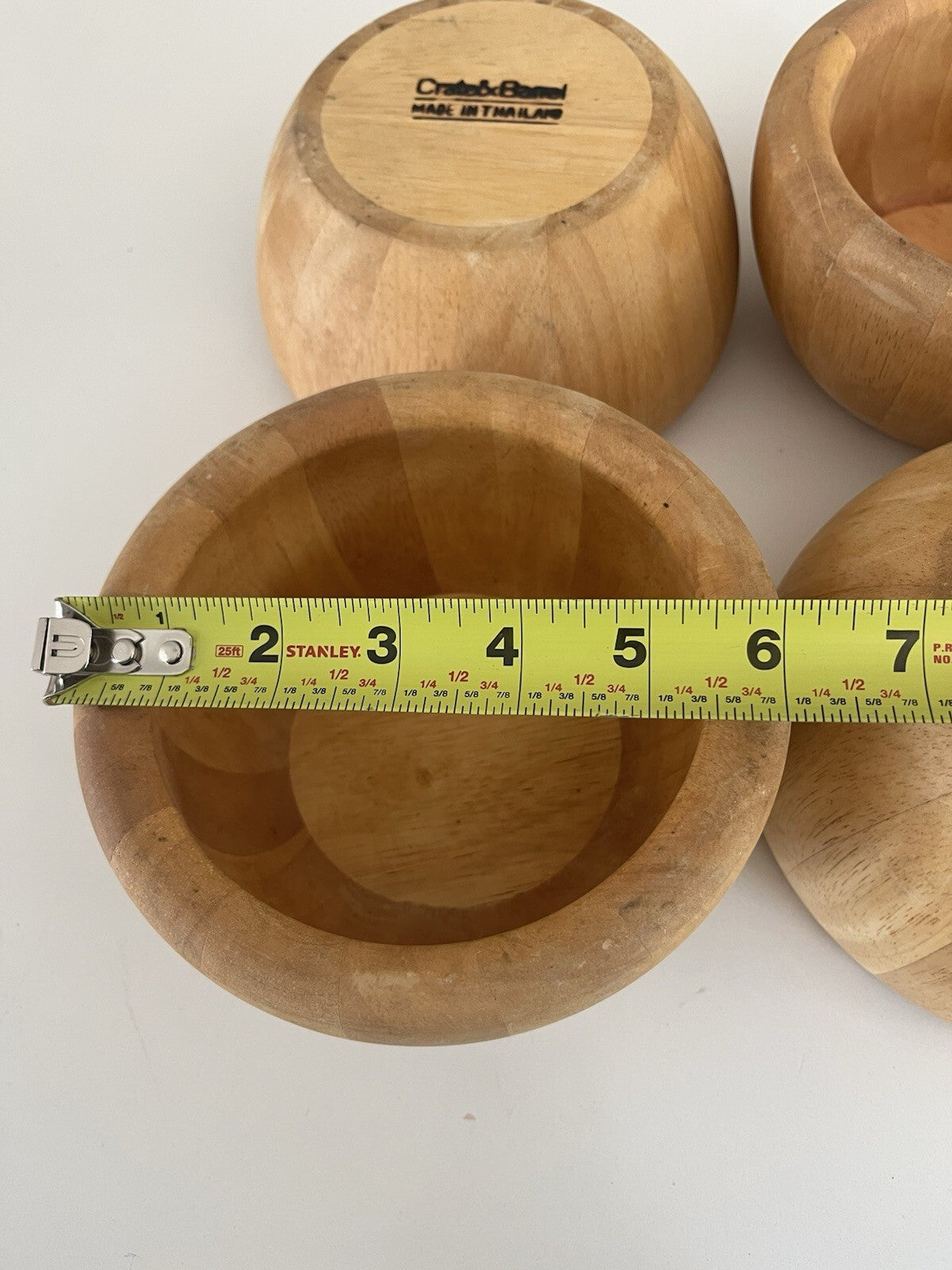 Crate And Barrel Wooden Salad Bowl Made In Thailand
