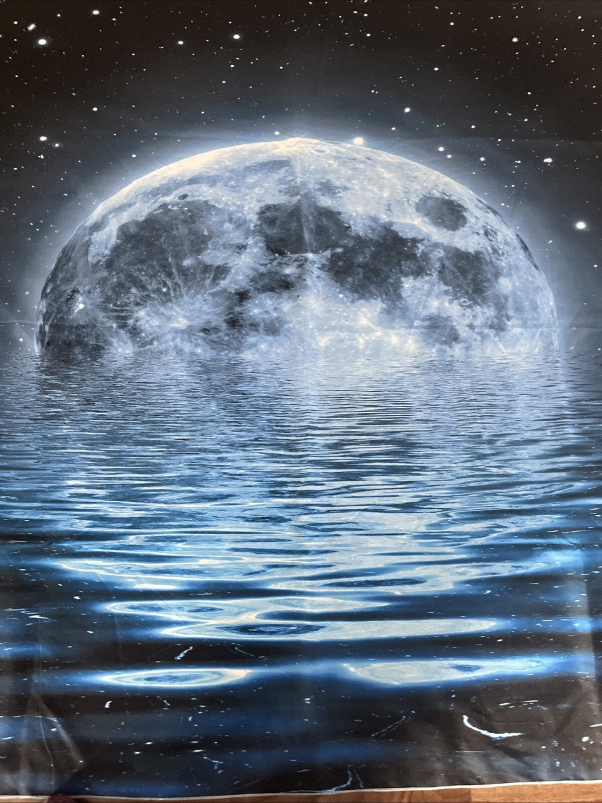 Moon Over Ocean tapestry designed for home decoration