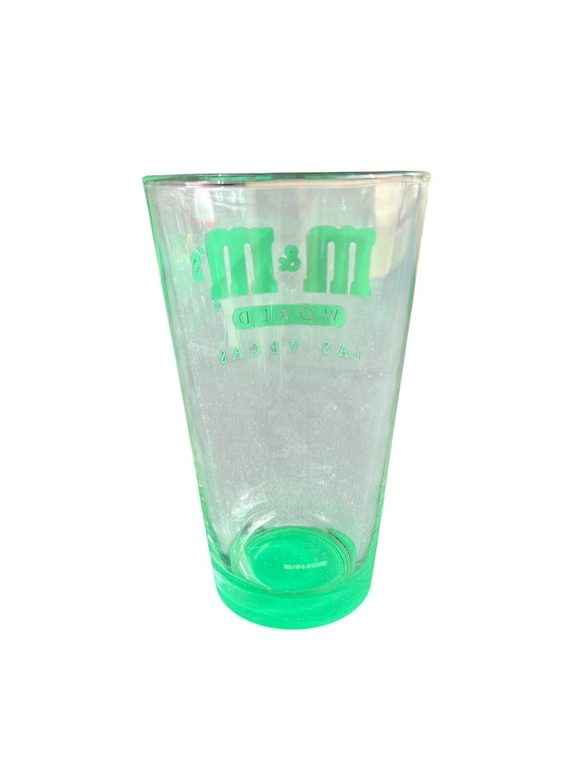 M&M's World Las Vegas Green Glass New
