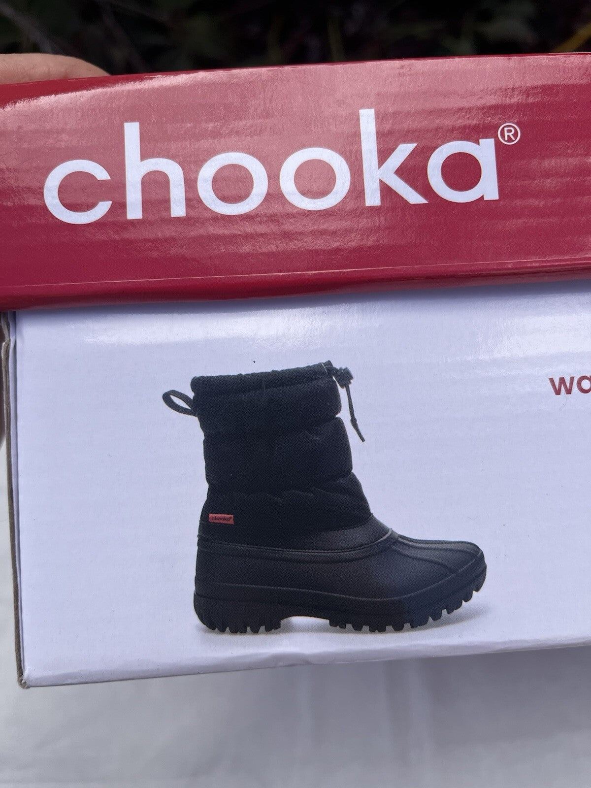 Chooka Fleece Lined Rainwear Women’s Nylon Puffer Snow Boot Black Pick Size NEW!