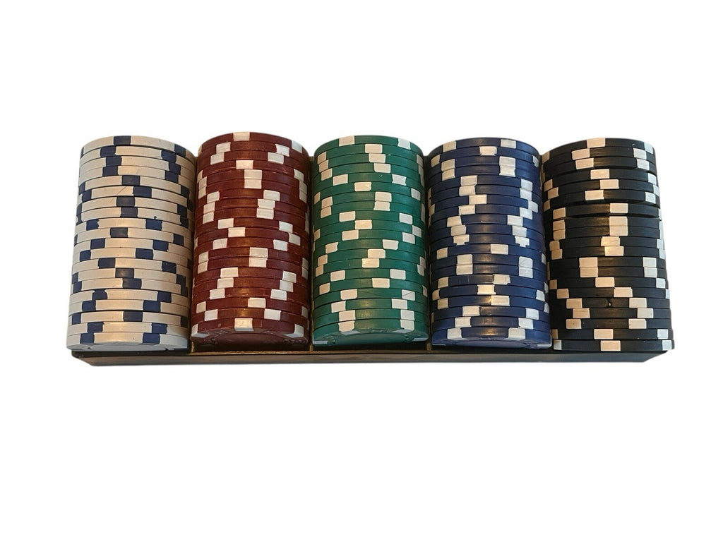 NIB Poker Chips Las Vegas Style Stackable Tray 100 11.5g Heavy Weight NEW