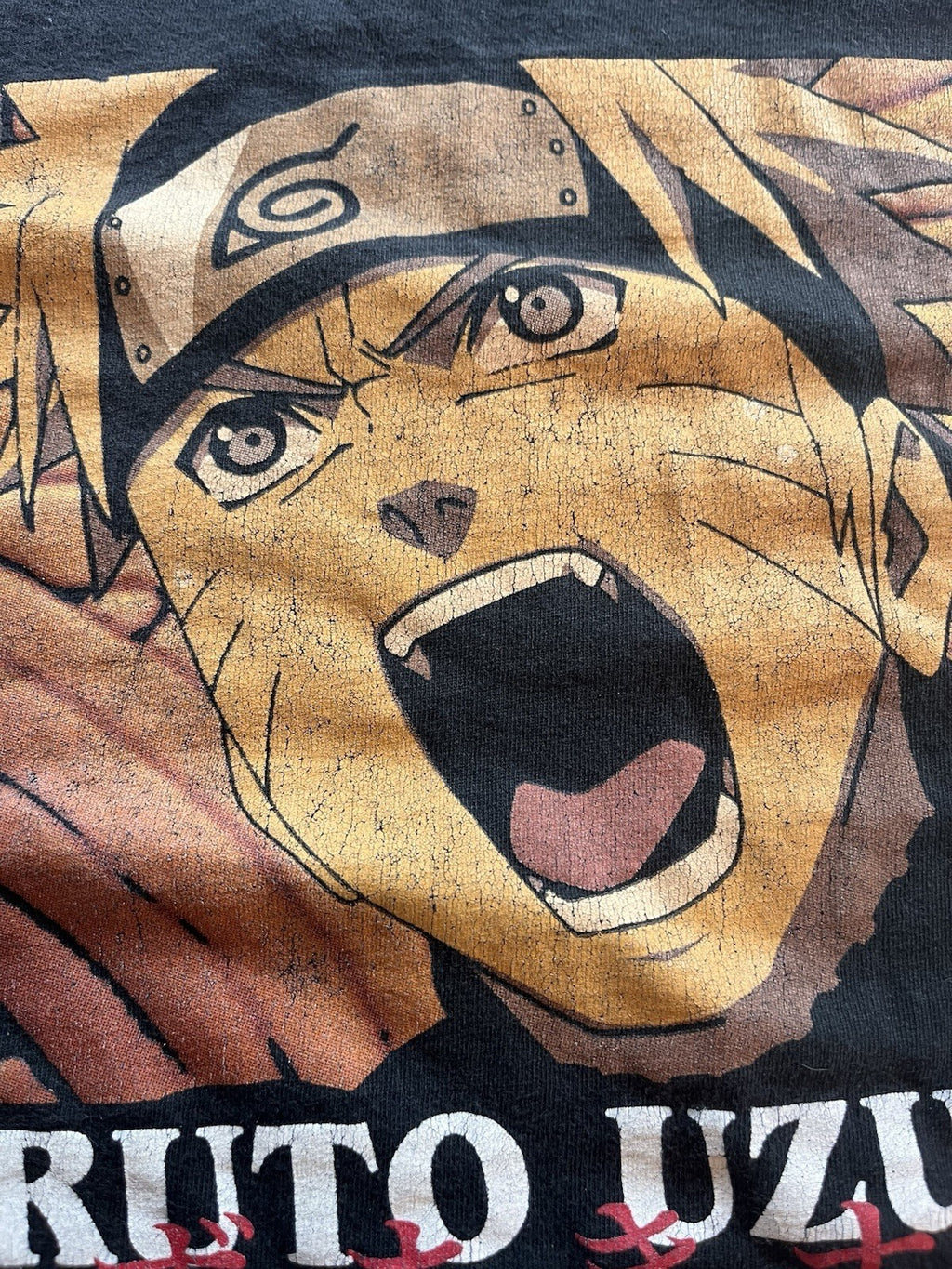 Naruto Shippuden UZUMAKI T- Shirt Youth   Medium black Vintage