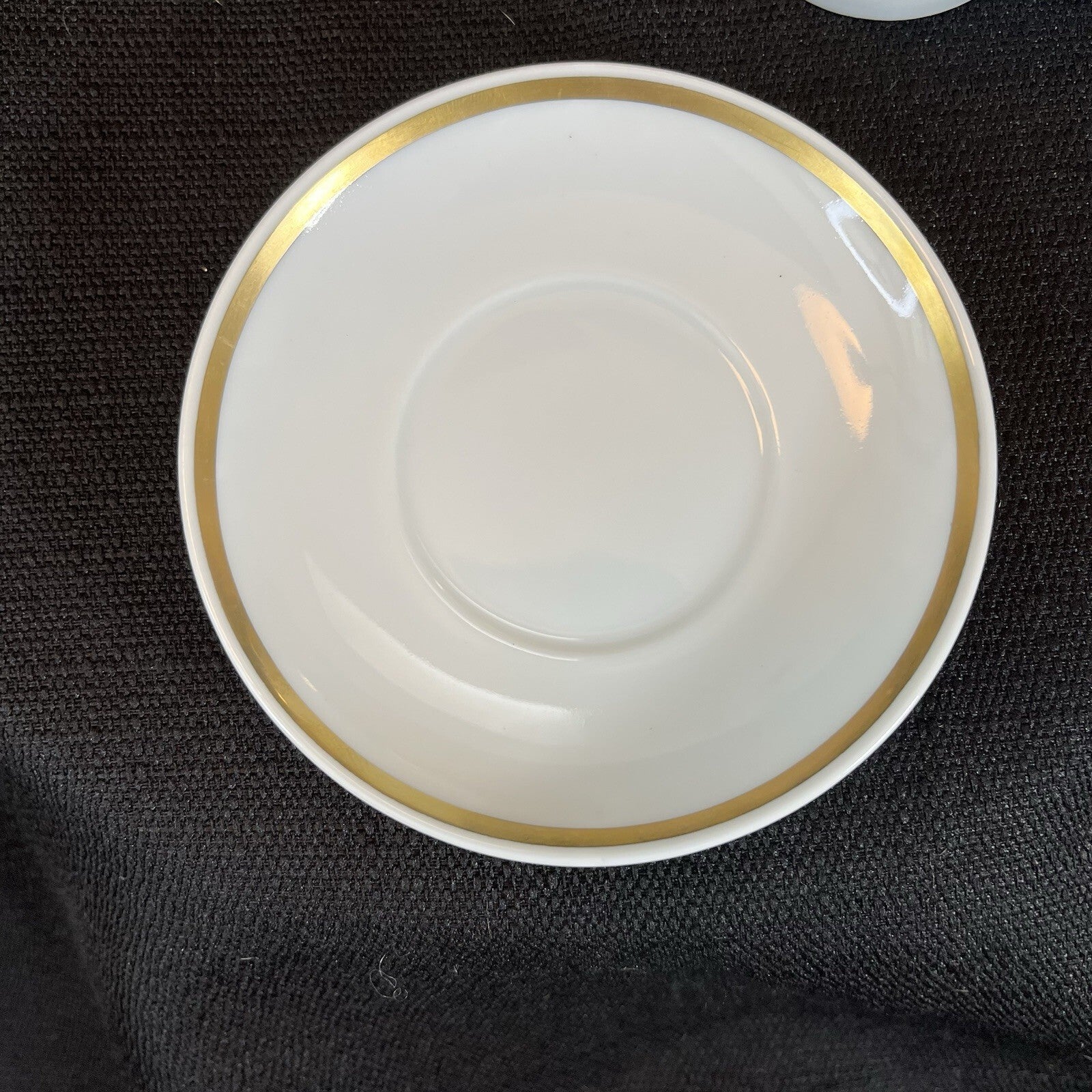 Vintage  S. Paulo Demitasse Espresso Cup And Saucer Brazil WHITE/GOLD