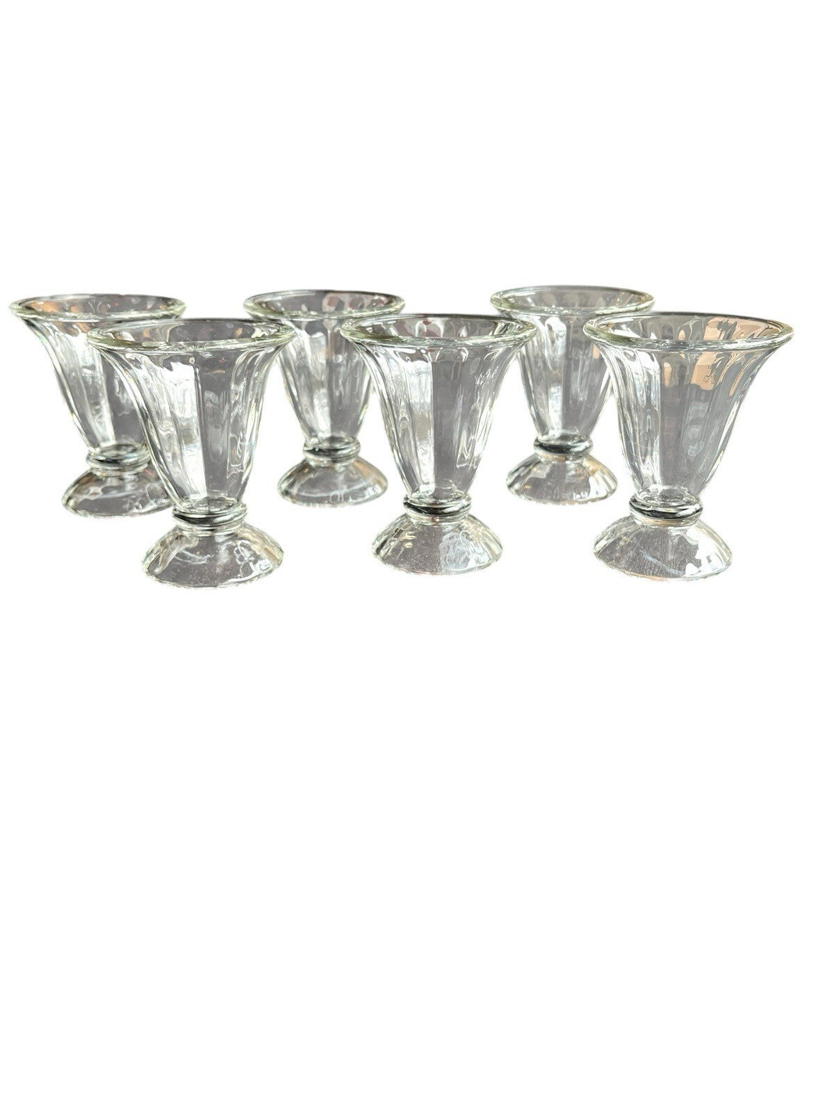 Lot Of 6 LIBBEY 5115 5" Tall Tulip Sundae Glasses  - Made in U.S.A.
