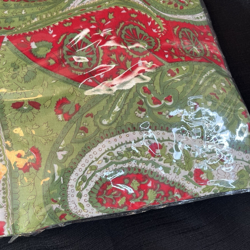 White Pine Red And Green Paisley Tablecloth