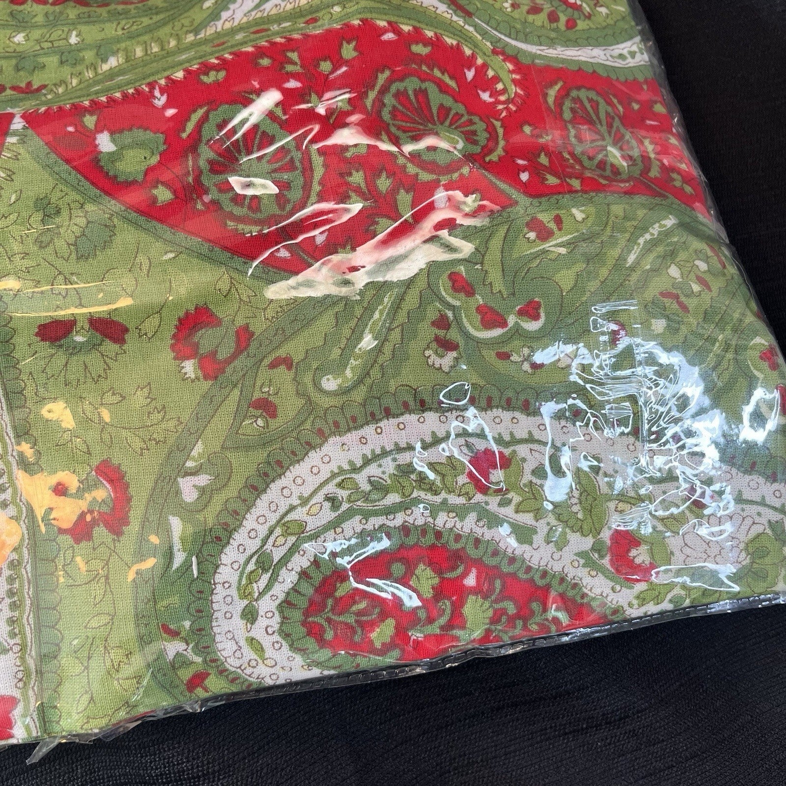 White Pine Red And Green Paisley Tablecloth